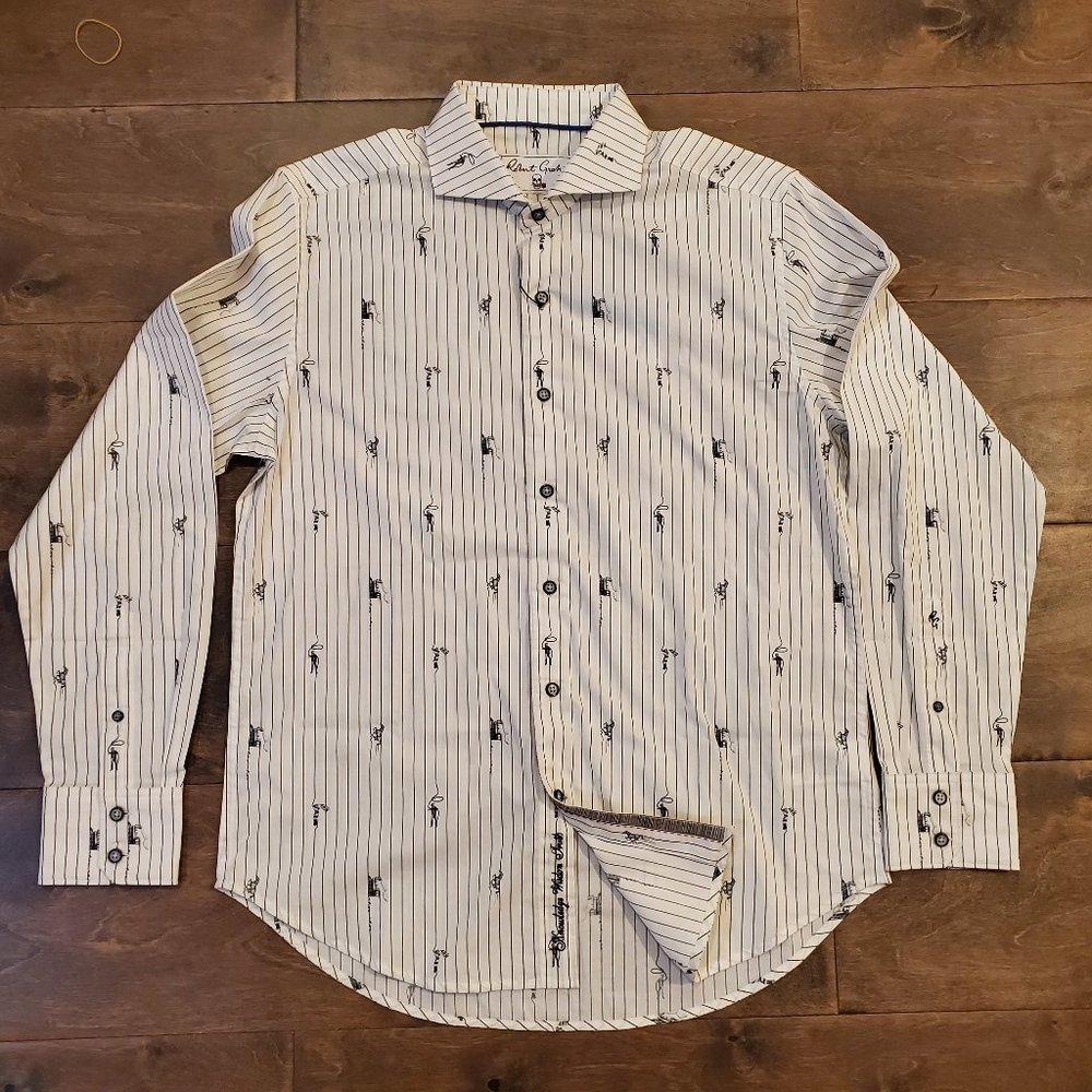 NEW Robert Graham M $198 Men's "Runaway Train" L/S